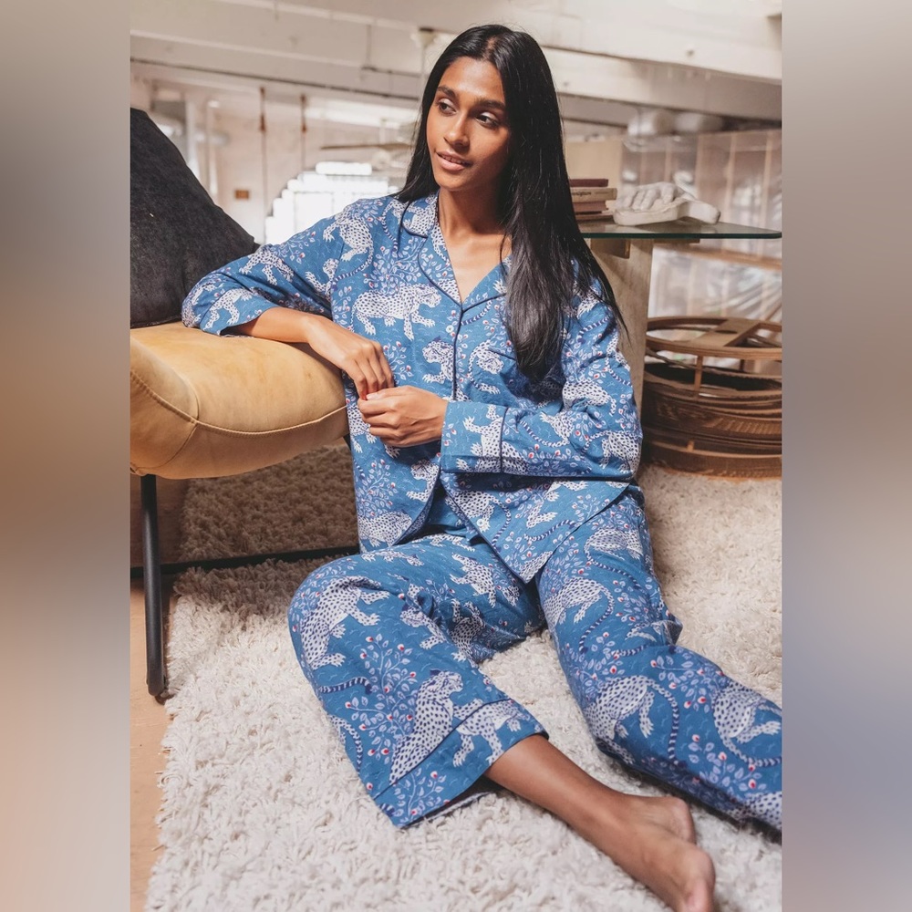 Printfresh Bagheera Long Sleep Set - Indigo - M